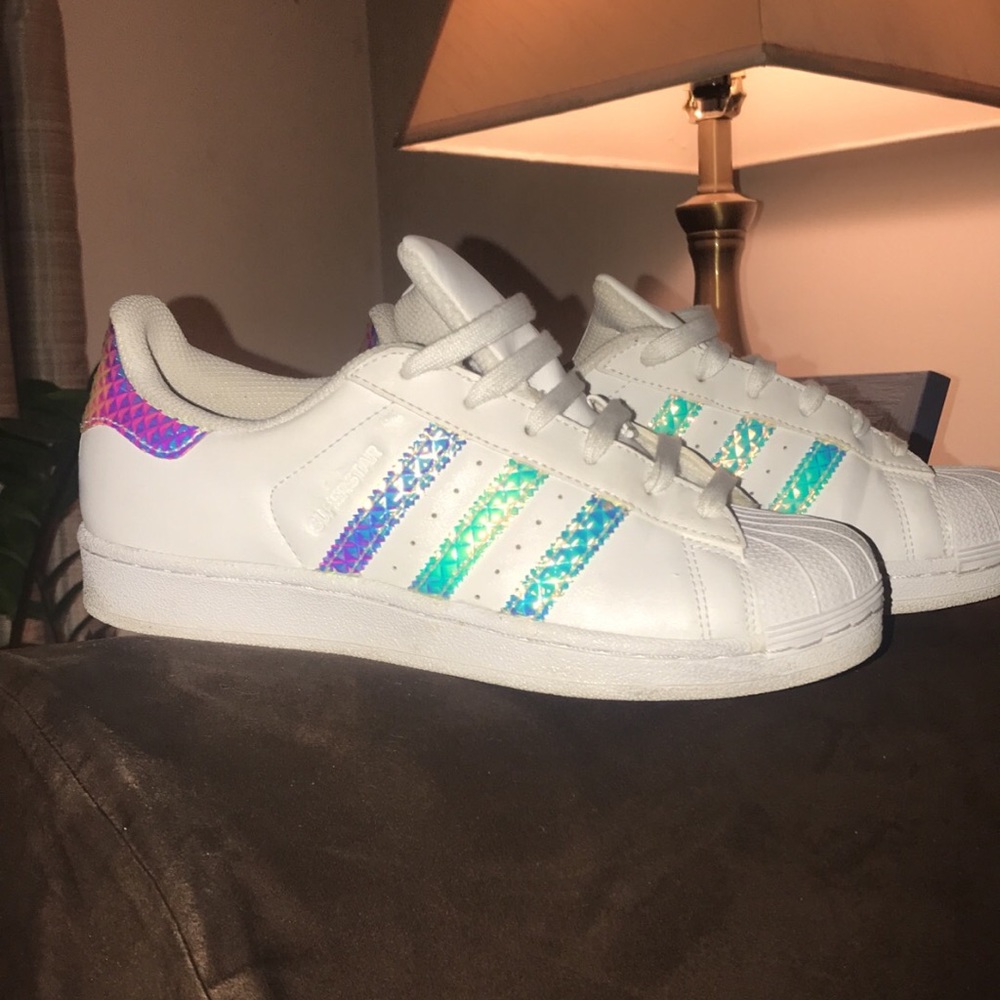 Adidas superstar mermaid tennis shoes